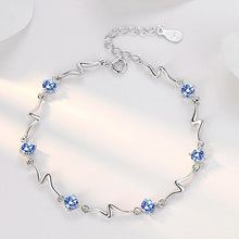 Women's Bracelets 925 Sterling Silver Natural Sea Blue Topaz  Hot Christmas Gift