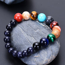 Galaxy Bracelet Natural Stone Beaded with the Planets of the  Solar System