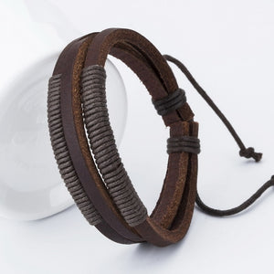 Men's  Trendy  Handmade Leather Bracelets