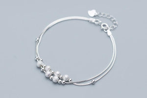 Womens 100% real. 925 Sterling silver Fine Jewelry Silver Bracelet Brushed & Polished